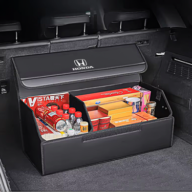 Foldable Car Trunk Organizer With 2 Compartments For Toyota Honda Suzuki Kia Hyundai & More Brands